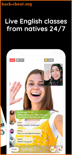 Hallo: Speak English with natives - 24/7! 🤓 screenshot