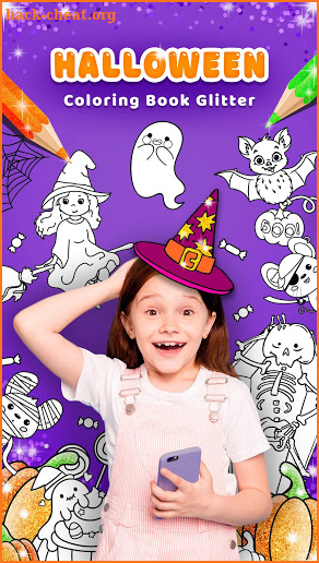 Halloween Coloring Book Glitter screenshot