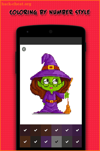 Halloween Costume Pixel Color By Number screenshot