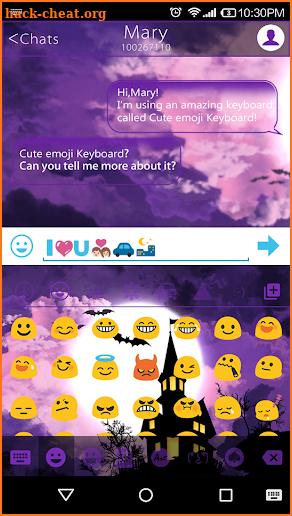 Halloween Emoji Keyboard Theme screenshot