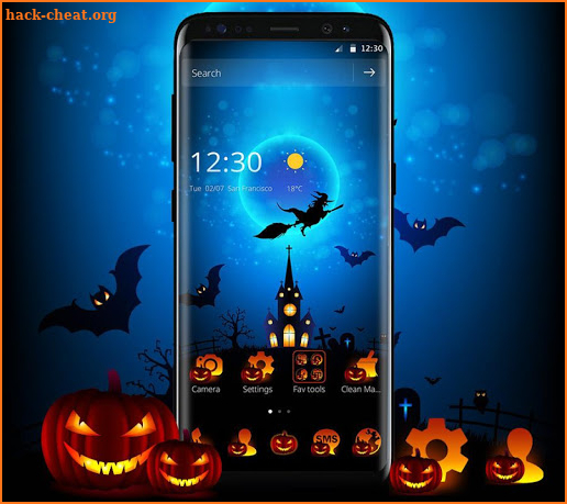 Halloween Ghost Night Pumpkin Theme screenshot