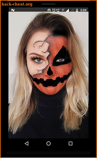 Halloween makeup editor screenshot