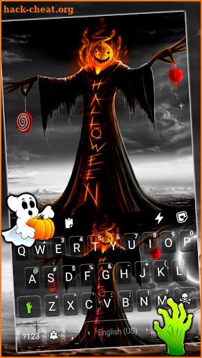 Halloween Monster Keyboard Background screenshot