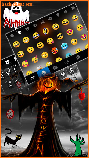 Halloween Monster Keyboard Background screenshot