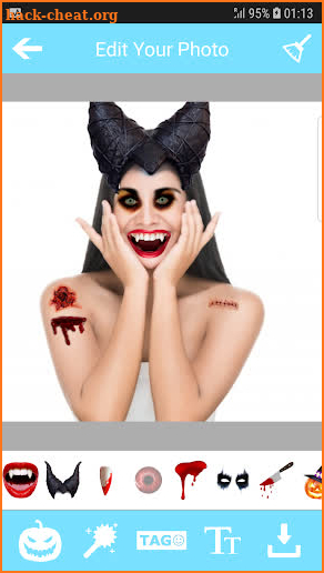 halloween stickers face photo editor 2018 screenshot