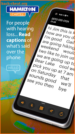 Hamilton® Mobile CapTel® screenshot