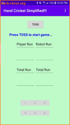 Hand Cricket Simplified!!! screenshot