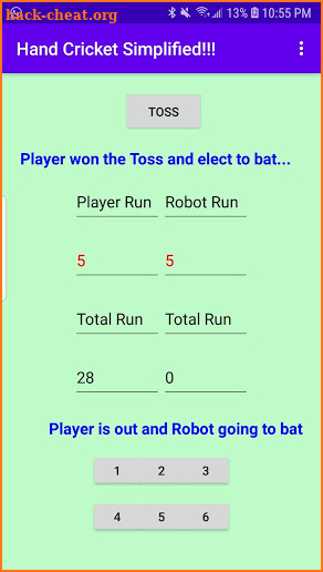 Hand Cricket Simplified!!! screenshot