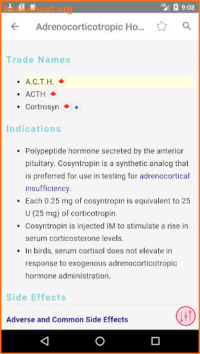 Handbook of Veterinary Drugs screenshot