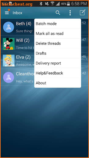 Handcent NextSMS Skin Style 8 screenshot