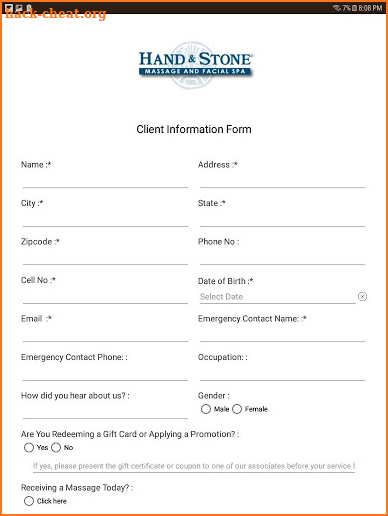 H&S Intake 3.0 screenshot