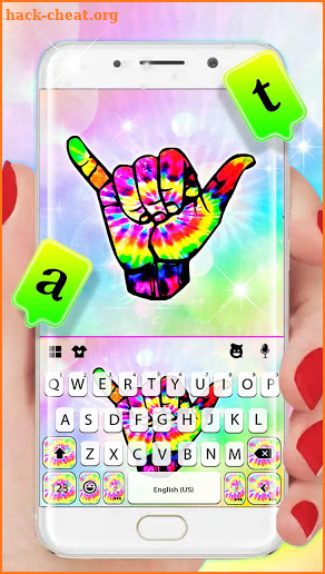 Hang Loose Tie Dye Keyboard Theme screenshot