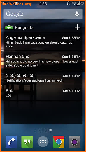 Hangouts Widget screenshot