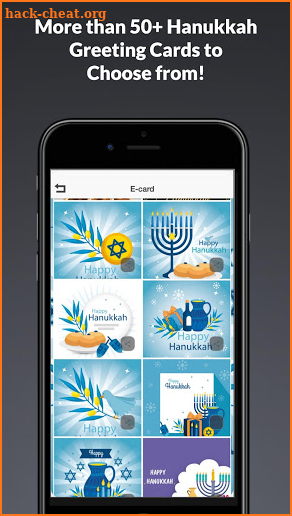 Hanukkah Greeting Cards @ E-Cards screenshot