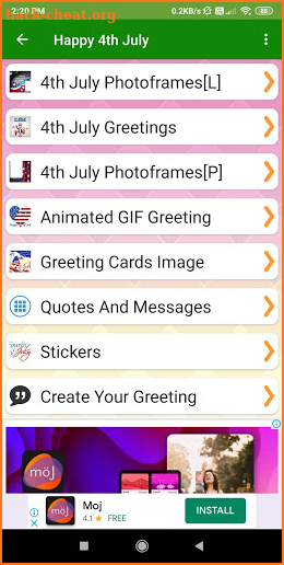 Happy 4th July: Greeting, Photo Frame, GIF, Quotes screenshot