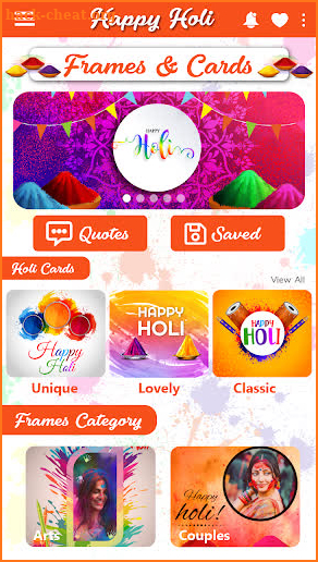 Happy Holi Photo Frame Editor screenshot