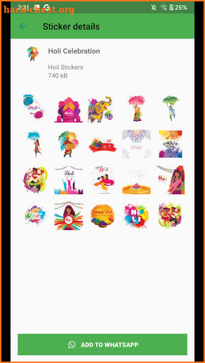 Happy Holi Stickers screenshot