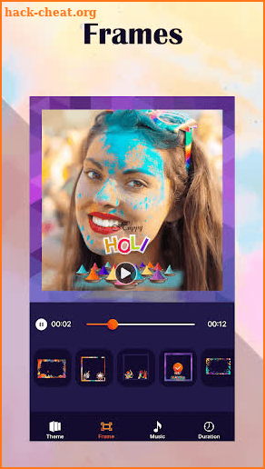 Happy Holi Video Maker screenshot