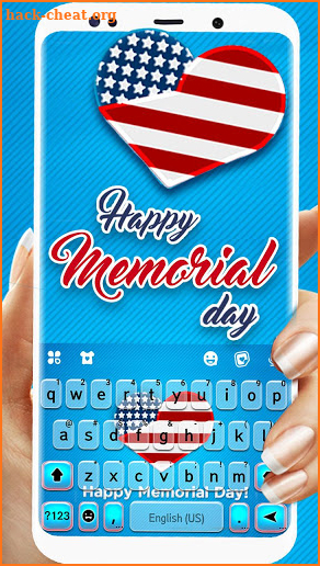 Happy Memorial Day Keyboard Theme screenshot