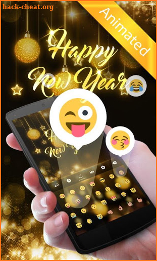 Happy New Year 2018 GO Keyboard Animated Theme screenshot