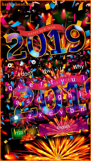 Happy New Year 2019 Colorful Keyboard Theme screenshot