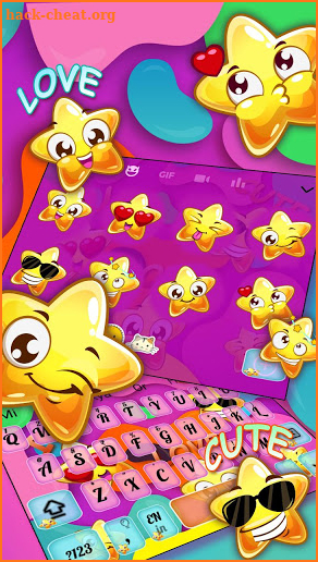 Happy Star Keyboard Stickers screenshot