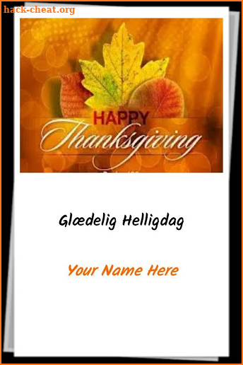 Happy Thanksgiving Greetings with Name screenshot