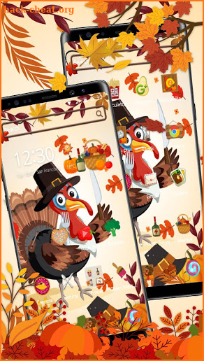 Happy Thanksgiving turkey theme screenshot