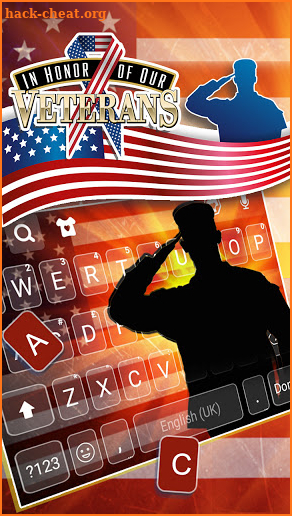 Happy Veterans Day Keyboard Background screenshot