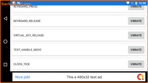 Haptic Feedback Checker screenshot