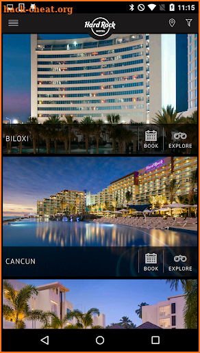 Hard Rock Hotels screenshot