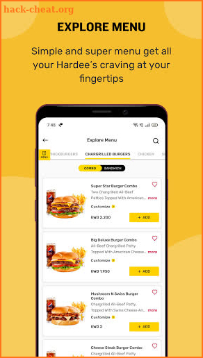 Hardee's Kuwait - Burger & Sandwich Meals! screenshot