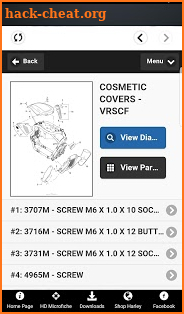 Harley OEM Parts Stream App screenshot