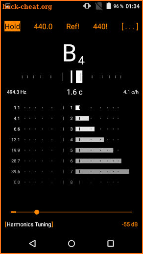 Harmonic Tuner Strobe Look screenshot