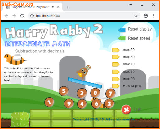 HarryRabby2 Math Subtraction with 2 Decimals FULL screenshot