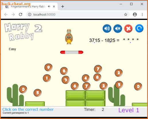 HarryRabby2 Math Subtraction with 2 Decimals FULL screenshot