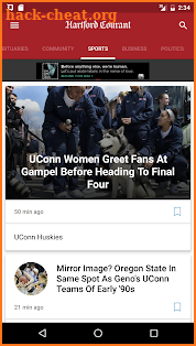 Hartford Courant screenshot