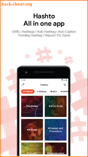 Hashto - Hashtags Captions Picsaver Repost Crop screenshot