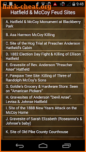 Hatfield & McCoy Feud Tour App screenshot