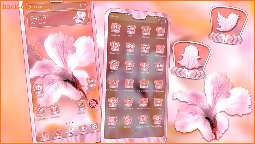 Hawaiian Hibiscus Flower Theme screenshot