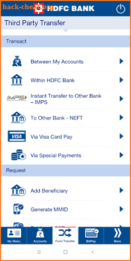 HDFC Bank Mobile App screenshot