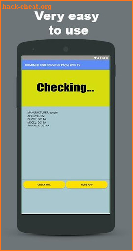 HDMI MHL USB Connector phone with TV screenshot