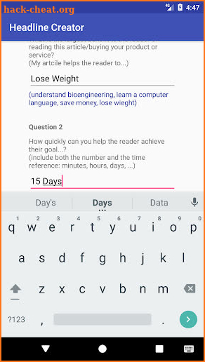 Headline Creator screenshot