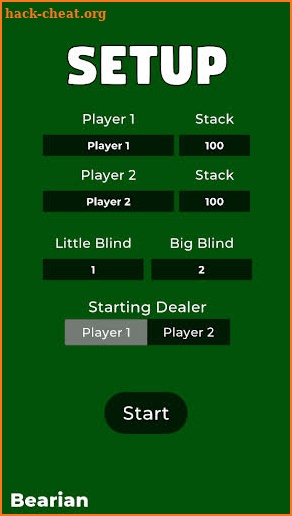 Heads Up Poker screenshot