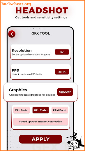 Headshot And GFX Tool For FF Sensitivity Guide screenshot