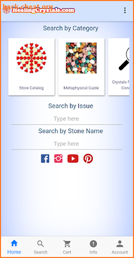 Healing Crystals Metaphysical Directory screenshot