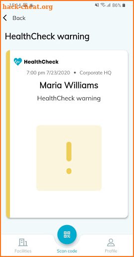 HealthCheck Guard app screenshot