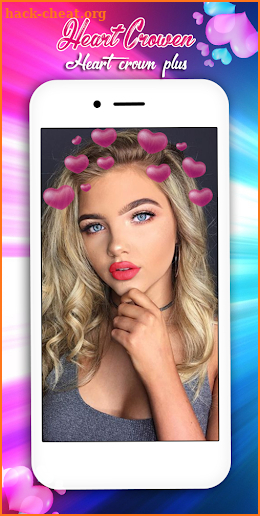 Heart crown photo booth screenshot