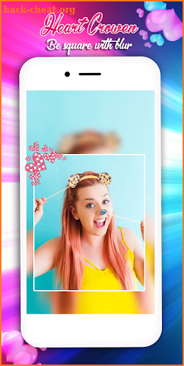 Heart crown photo booth screenshot