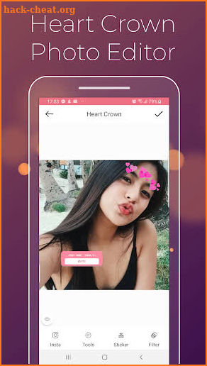 Heart Crown Photo Editor - Cat Face screenshot